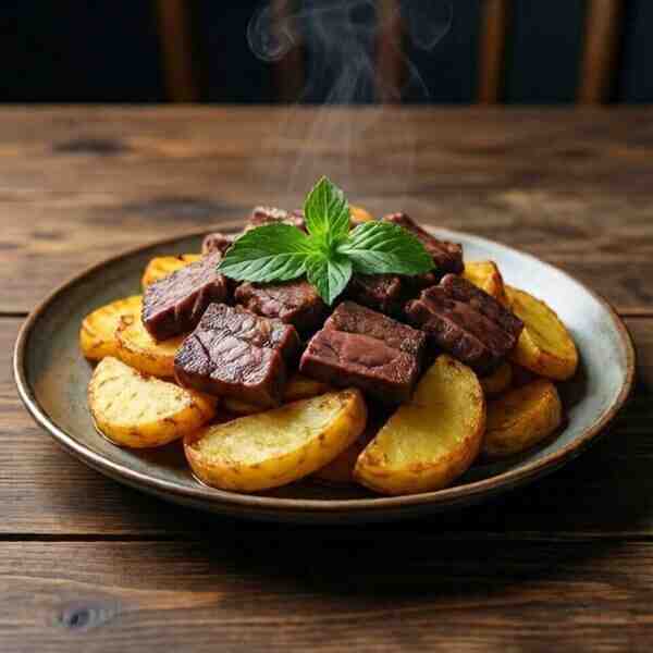 Биточки из картофеля и куриной печени