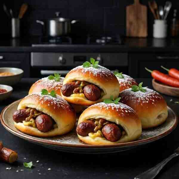 Булочки с сосисками