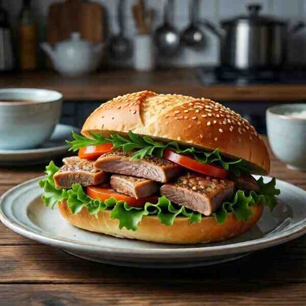 Вкусный бутерброд с печенью трески