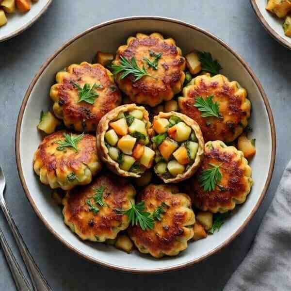 Домашние порционные курники с картофелем