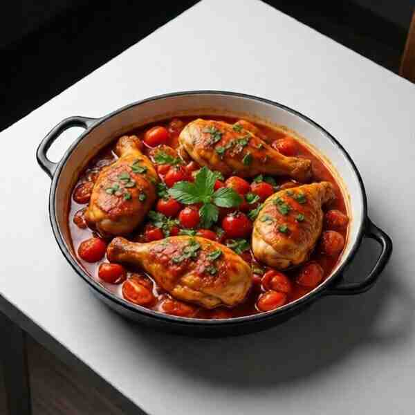 Жаркое из курицы с томатным соусом