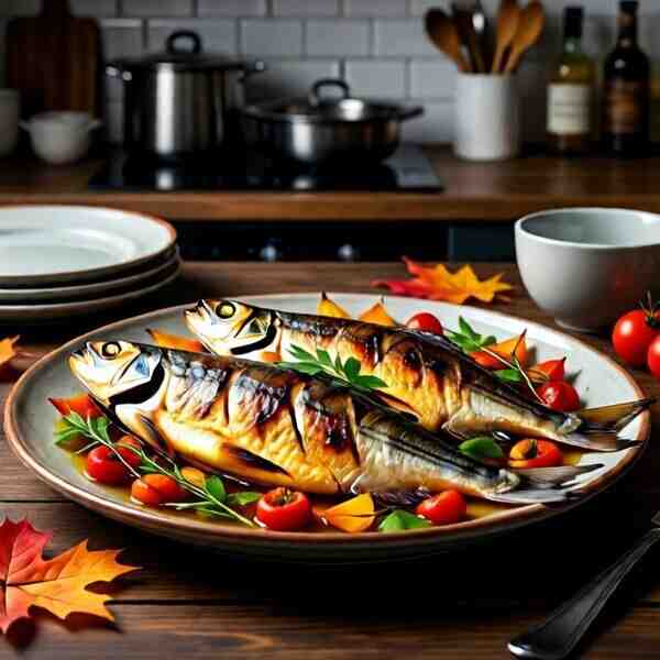 Запеченная скумбрия Краски осени