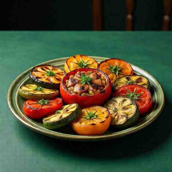 Запечённые овощи Мясо отдыхает