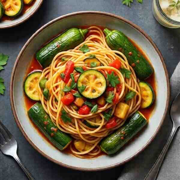 Кабачки маринованные Спагетти