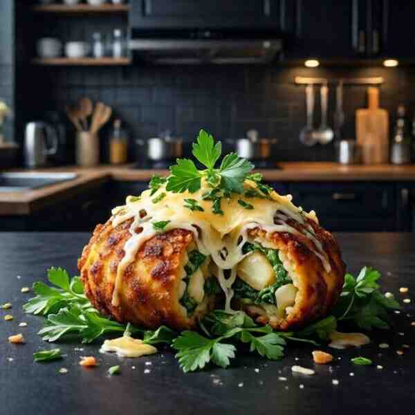 Картофельные котлеты с сыром и зеленью