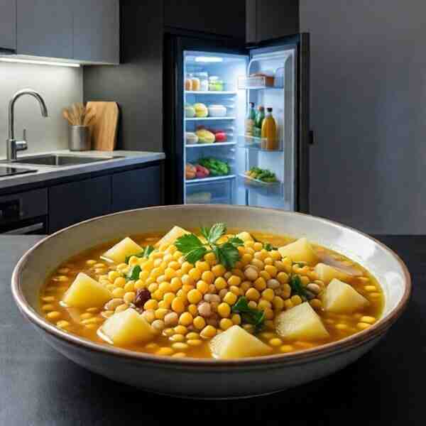 Картофельный суп с кукурузной крупой