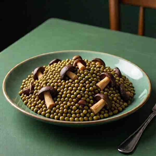 Каша гороховая с грибами