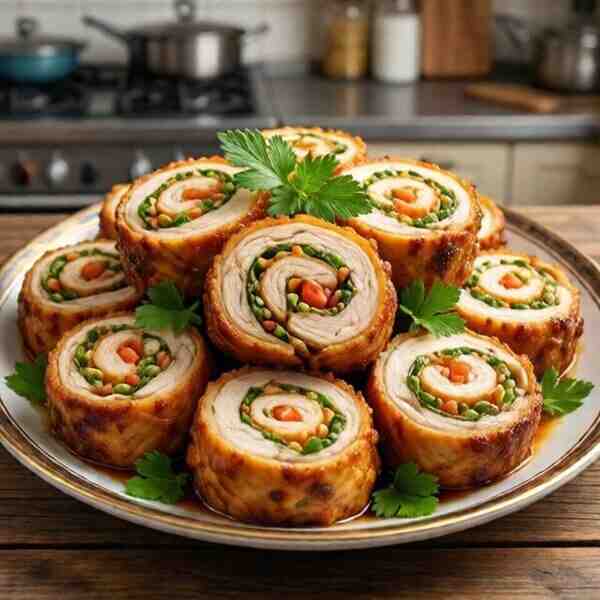 Куриные рулетики Королевские