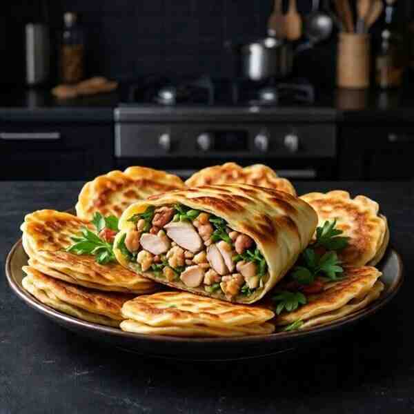 Лепешки с куриным фаршем