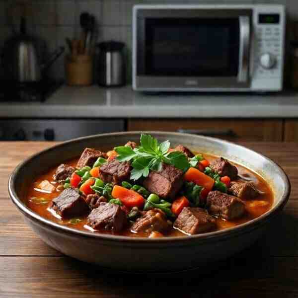 Мясное рагу с сырными клецками