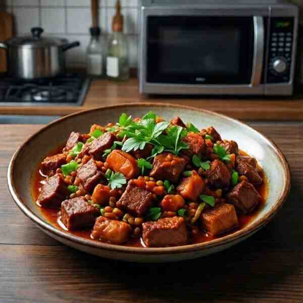 Мясной гуляш из муки сейтан