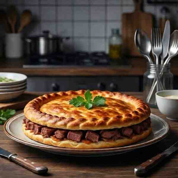 Мясной пирог с двойным дном