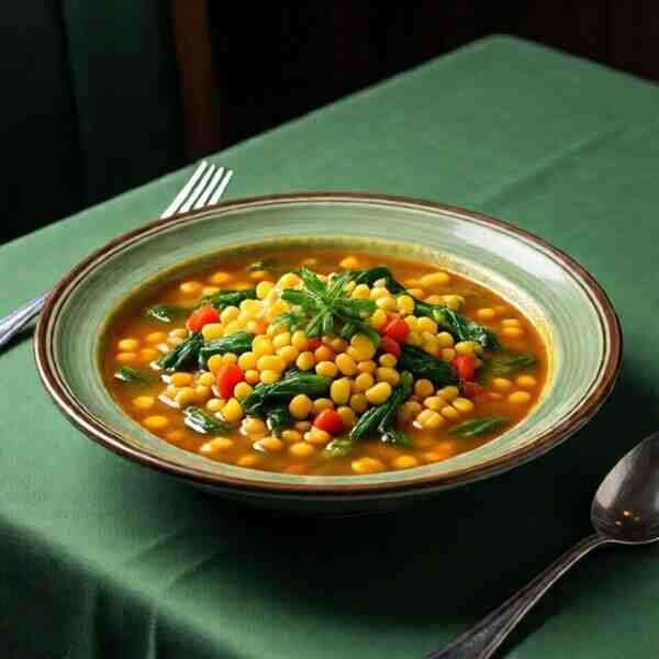 Овощной суп с кукурузой