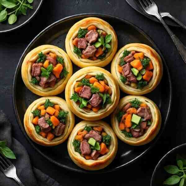 Пирожки с мясом и картофелем