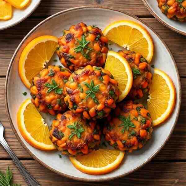 Пряные морковные котлеты с апельсином