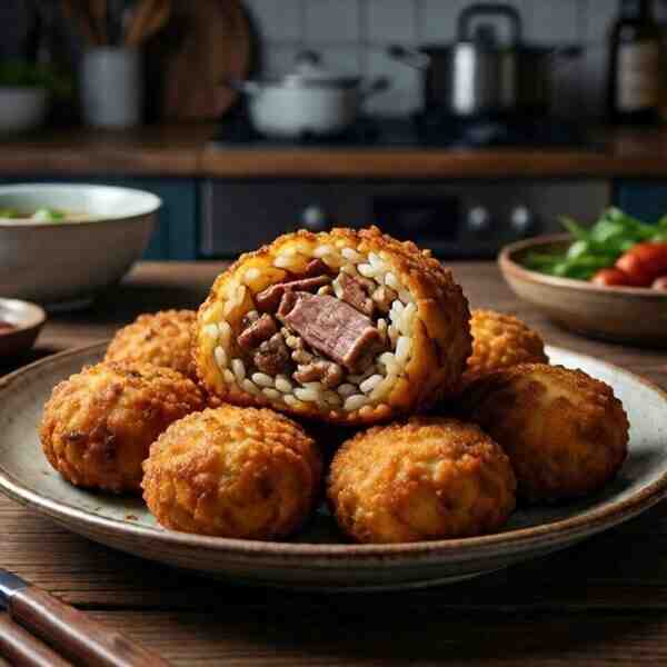 Рисовые котлетки с мясом
