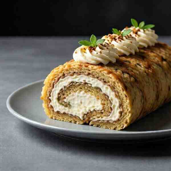 Рулет с кремом из маскарпоне