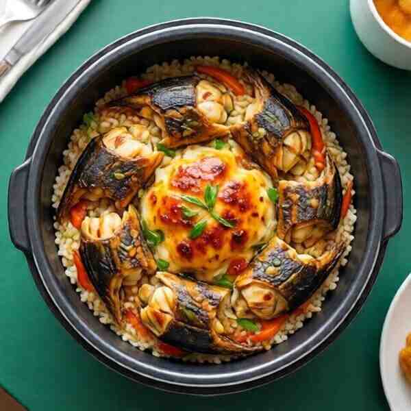 Рыбная запеканка с рисом в мультиварке