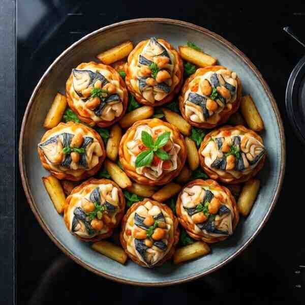 Рыбные розочки с картофелем