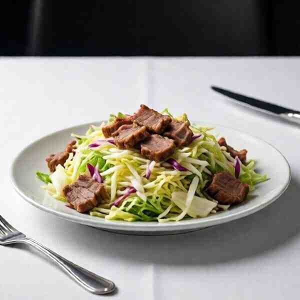 Салат из белокочанной капусты и мяса Не верю