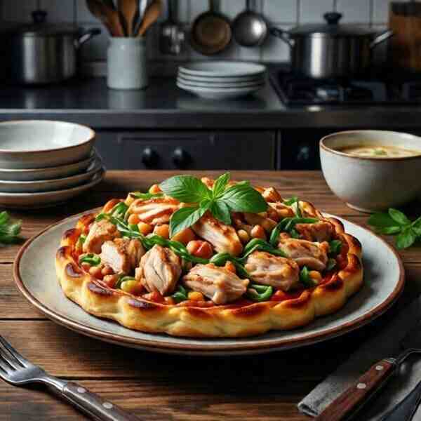 Сырные лепешки с курицей