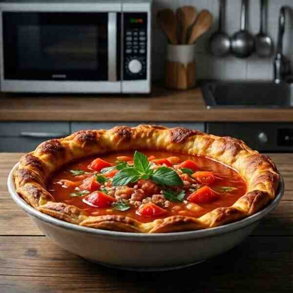 Томатный суп с сырной корочкой