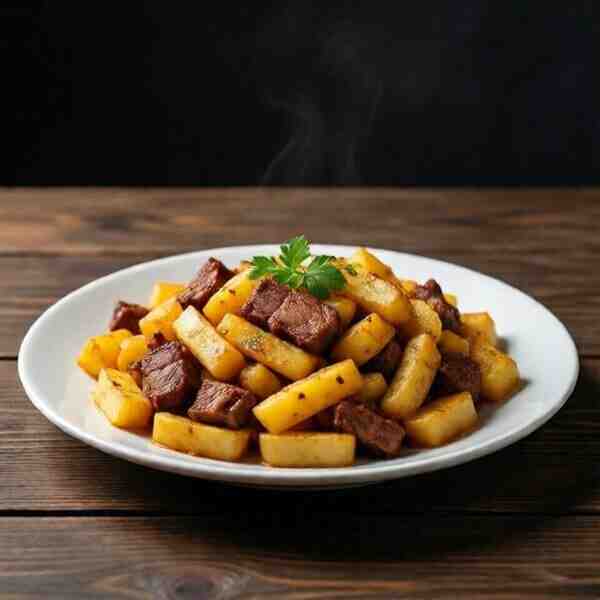Тушеный картофель с мясом Папин