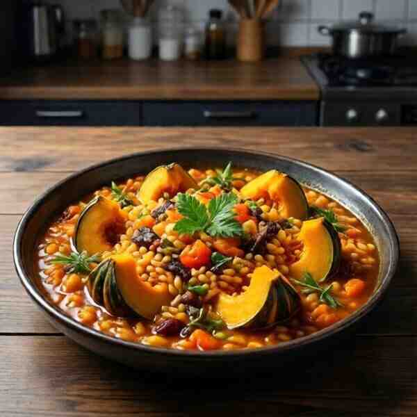 Тыквенная каша с кускусом